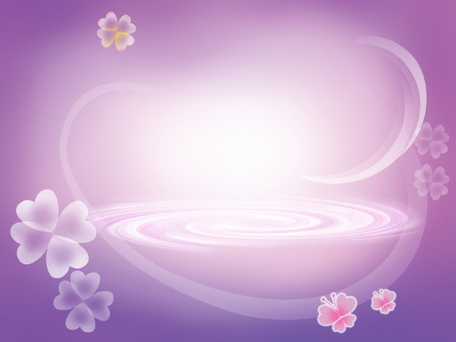 紫色抽象背景點綴花型PPT背景圖片