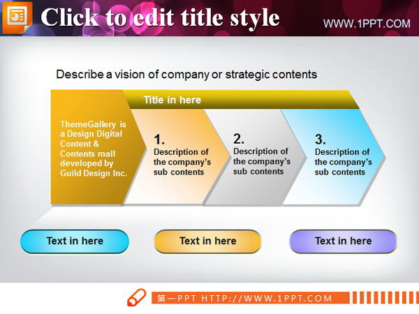 Exquisite ppt flow chart template