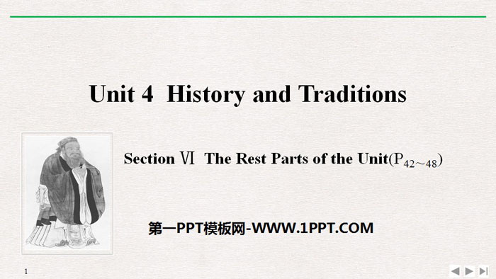 "History and Traditions" SectionⅥ PPT courseware
