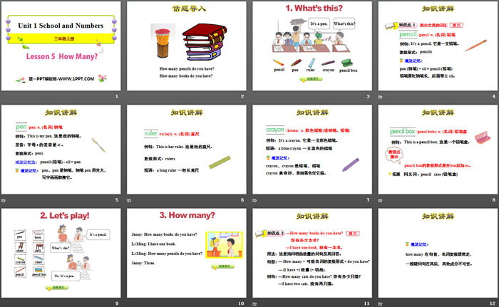 《How Many?》School and Numbers PPT课件（2）