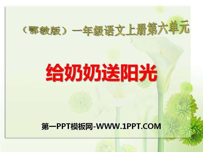 《给奶奶送阳光》PPT课件