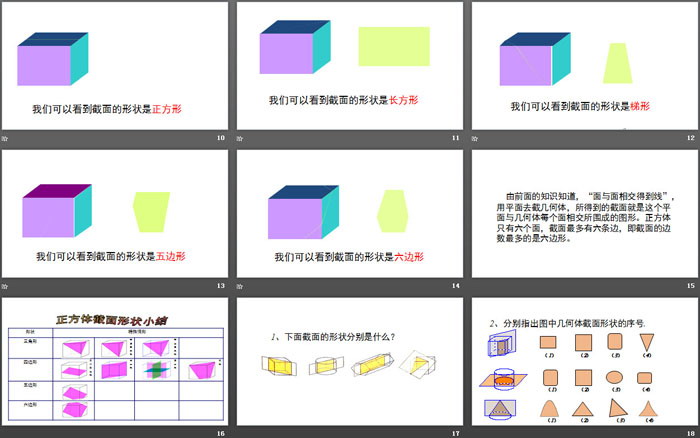 《截一个几何体》丰富的图形世界PPT（3）