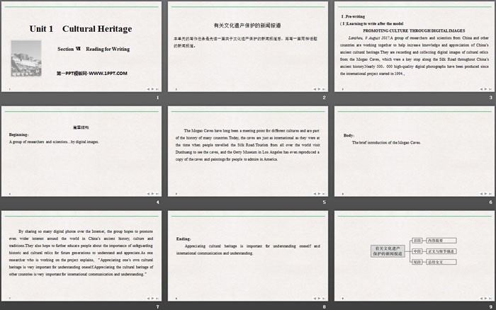 《Cultural Heritage》Section Ⅶ PPT课件（2）