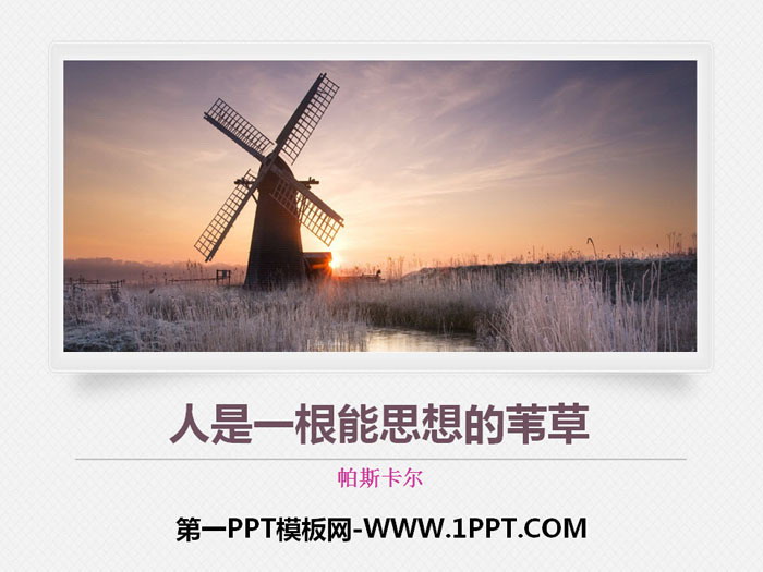 "Man is a thinking reed" three short PPT teaching courseware