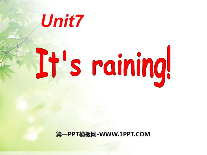 "It’s raining" PPT courseware