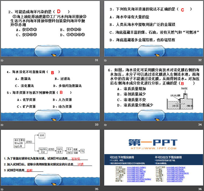 《海洋化学资源》海水中的化学PPT教学课件（7）