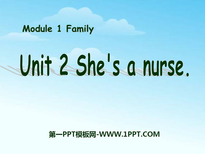 《She's a nurse》PPT课件2
