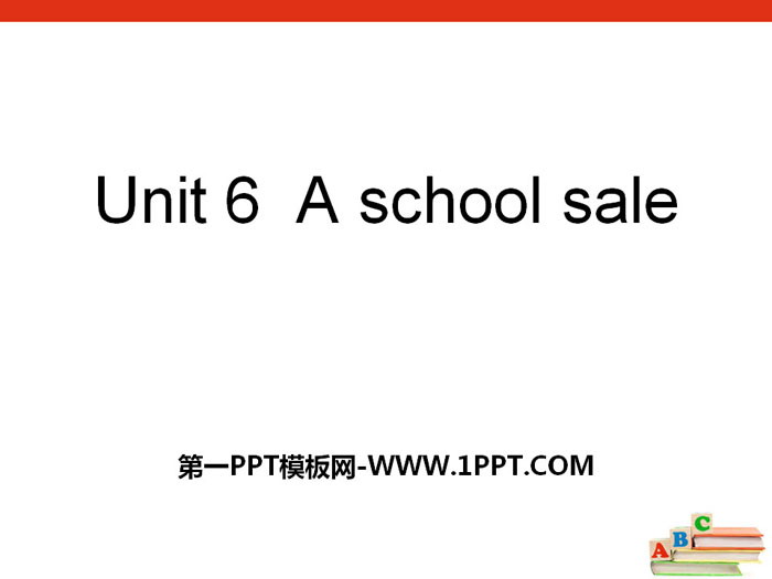 "A School Sale" PPT