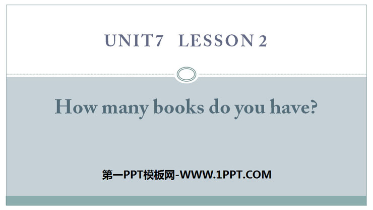 "How many books do you have?" Numbers PPT