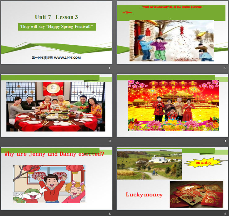 《They will say ＂Happy Spring Festival!＂》Spring Festival PPT（2）