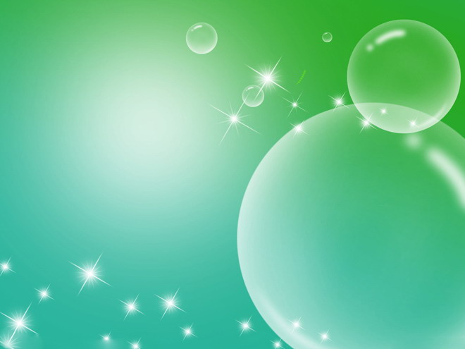 Transparent water bubble starlight aquatic plants PPT background picture