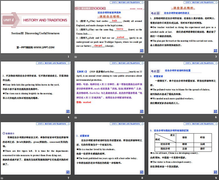 《History and traditions》SectionⅢPPT课件（2）