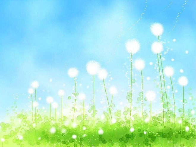 Painted dandelion abstract PPT background picture