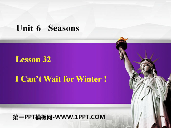 "I Can't Wait for Winter!" Seasons PPT free courseware