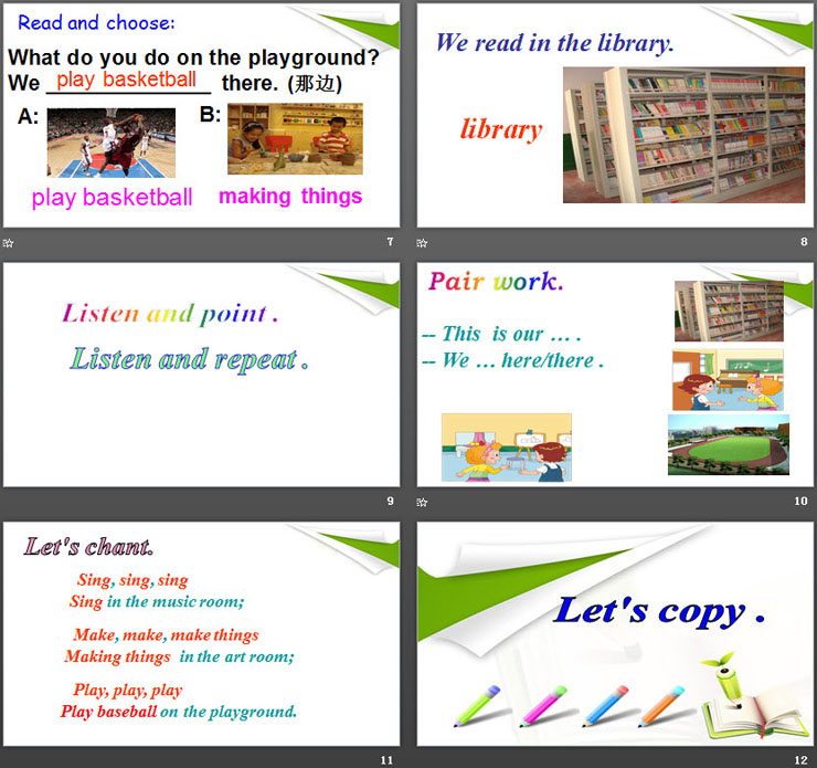 《We sing here》School Life PPT（3）