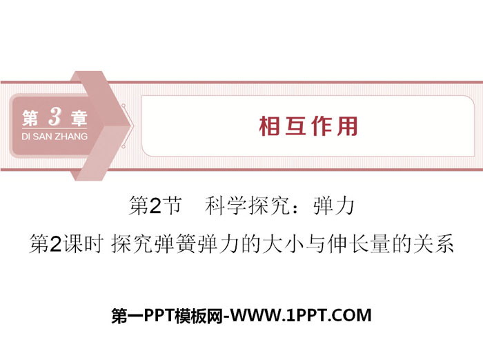 《科學探究：彈性》交互作用PPT(第2課時探究彈簧彈性的大小與伸長量的關係)