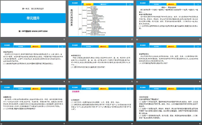 《单元提升》我们共同的世界PPT课件（2）
