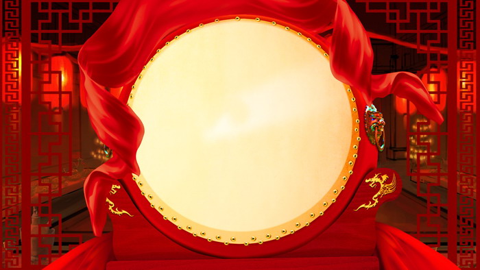 七张红色喜庆春节PPT背景图片（2）