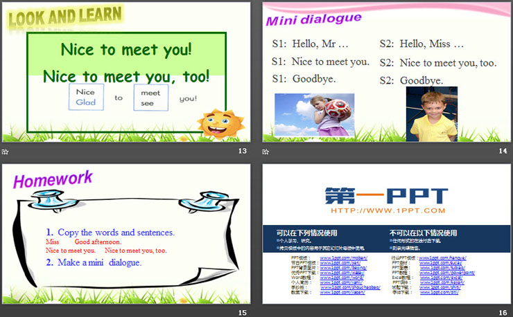 《Nice to meet you》Greetings PPT（4）