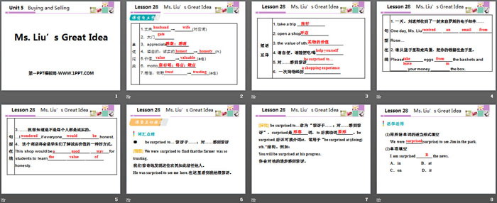 《Ms.Liu's Great Idea》Buying and Selling PPT教学课件（2）