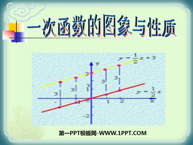 "The image and properties of linear functions" linear function PPT courseware 2