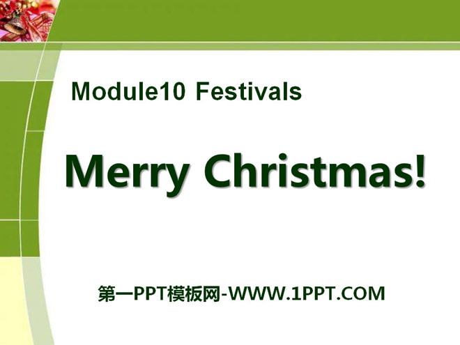 "Merry Christmas!" PPT courseware