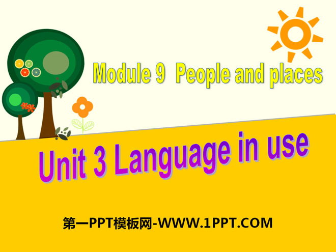 "Language in use" People and places PPT courseware