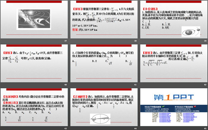 《行星的运动》万有引力与宇宙航行PPT课件（6）