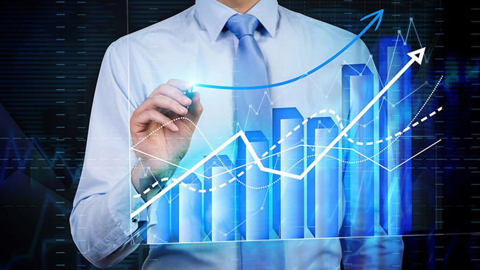 Business figures and data charts PPT background picture