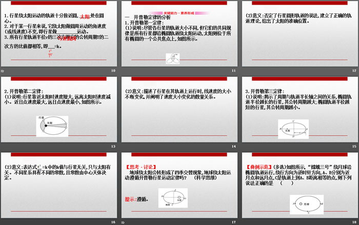 《行星的运动》万有引力与宇宙航行PPT课件（3）