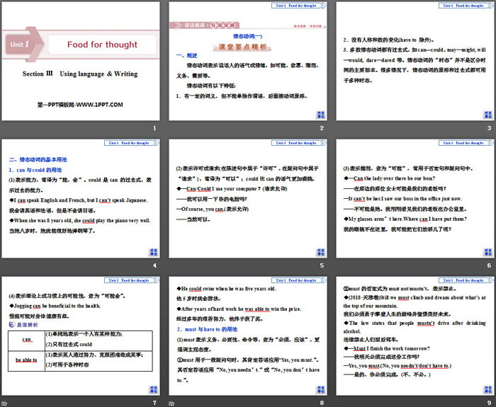 《Food for thought》SectionⅢ PPT（2）