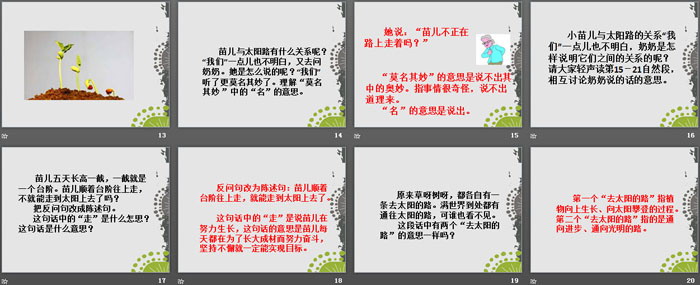 《太阳路》PPT
（3）