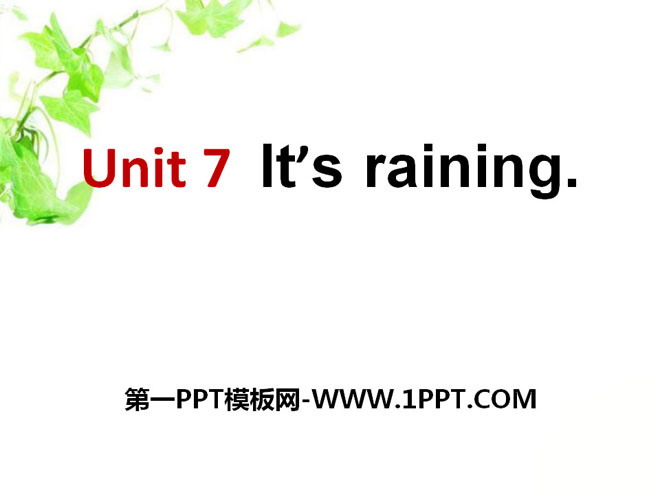 《It’s raining》PPT课件9