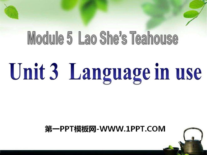 《Language in use》Lao She's Teahouse PPT课件2
