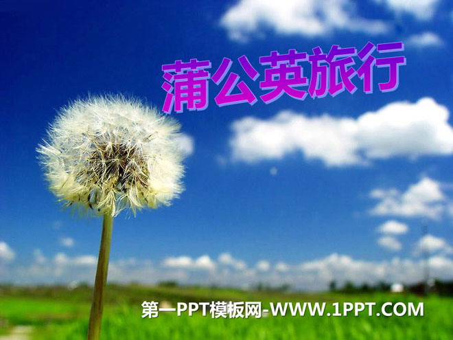 "Dandelion Travel Notes" PPT courseware