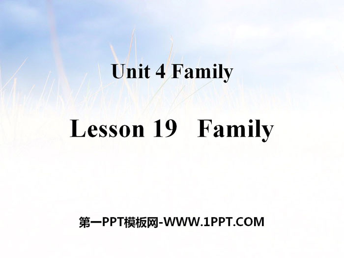 "Family" Family PPT teaching courseware