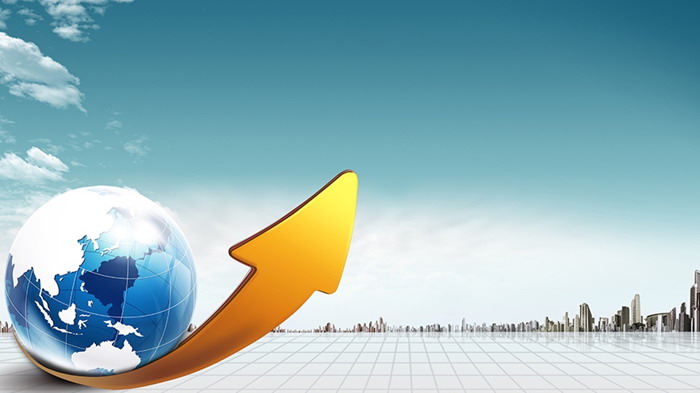 Earth arrow business slideshow background image