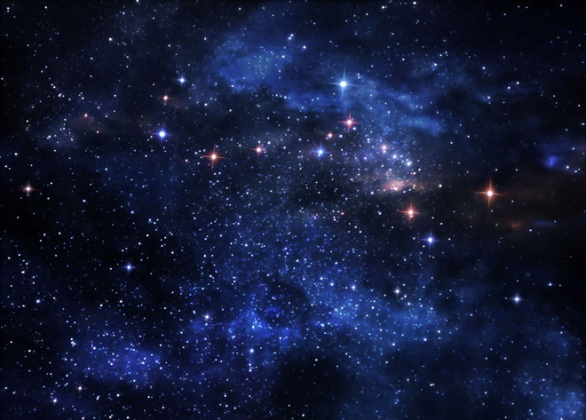 Blue starry sky stars universe stars PPT background picture