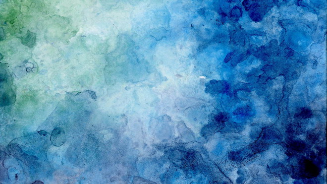 Blue Green Watercolor Art Rendering PowerPoint Background Image Free Download
