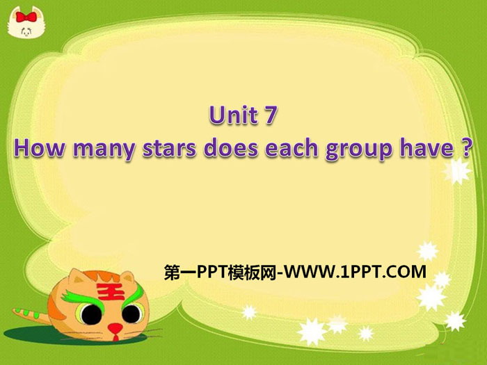 "How many stars does each group have" PPT
