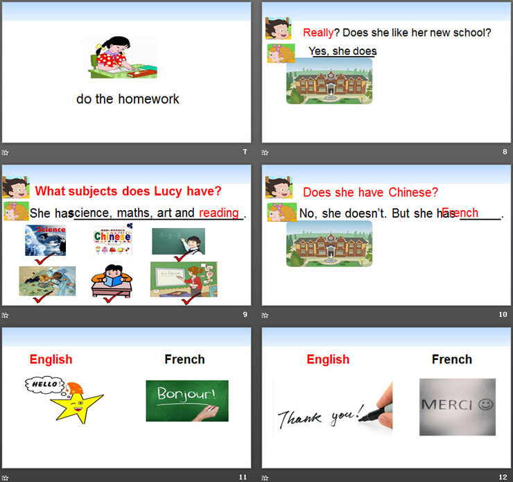 《Lucy is in a new school》School in Canada PPT（3）