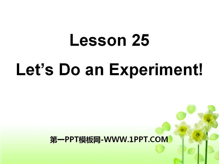 《Let's Do an Experiment》Look into Science! PPT课件