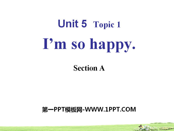 "I'm so happy" SectionA PPT