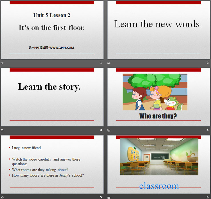 《It's on the first floor》School PPT（2）