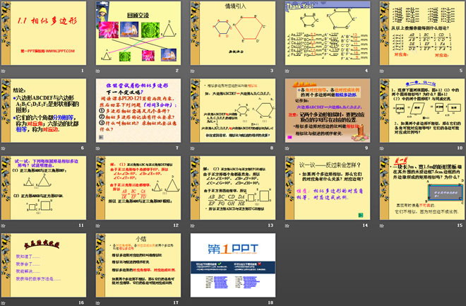 《相似多边形》PPT课件
（2）