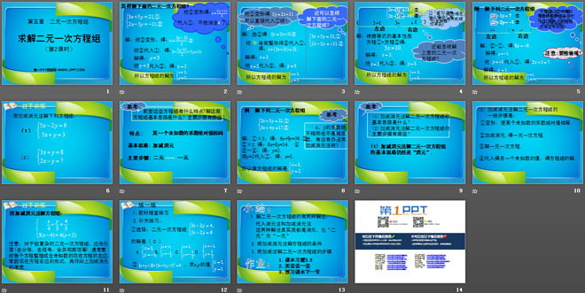 《求解二元一次方程组》二元一次方程组PPT课件4
（2）