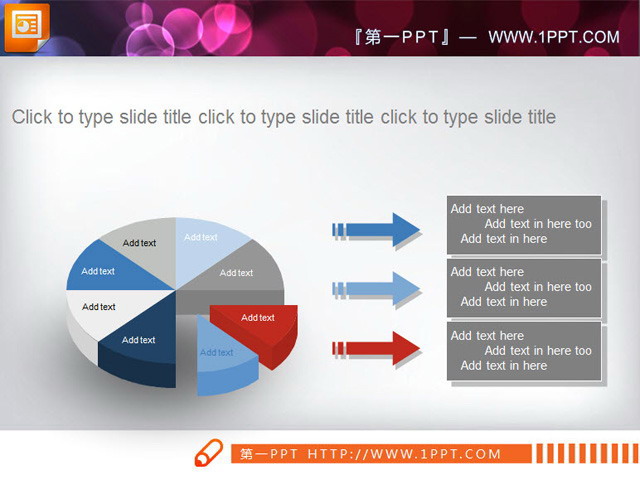 Two exquisite slides pie chart material download