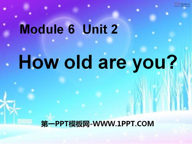 "How old are you?" PPT courseware