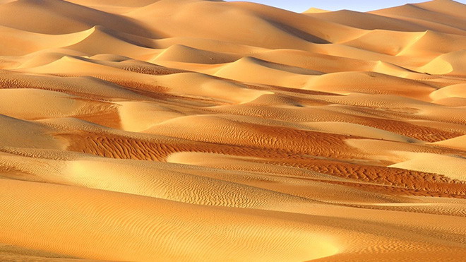 Golden desert slideshow background image