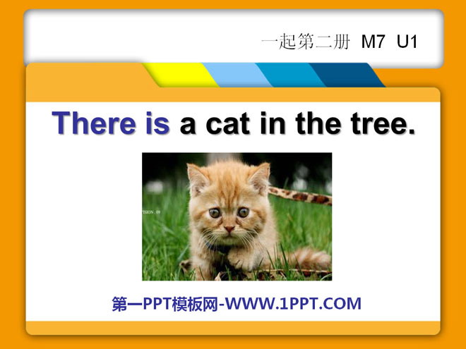 "There is a cat in the tree" PPT courseware
